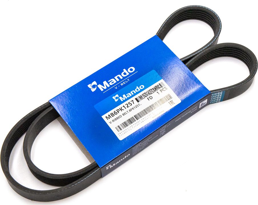 Приводной ремень поликлиновой Mando. Артикул MB6PK1257