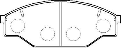 Тормозные колодки HSB передние для Toyota HiAce H50 H60 H70 1982-1989. Артикул HP5011