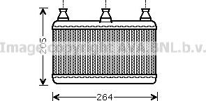 Радиатор отопителя (печки) AVA для BMW 5 V (E60/E61) 2001-2010. Артикул BWA6341