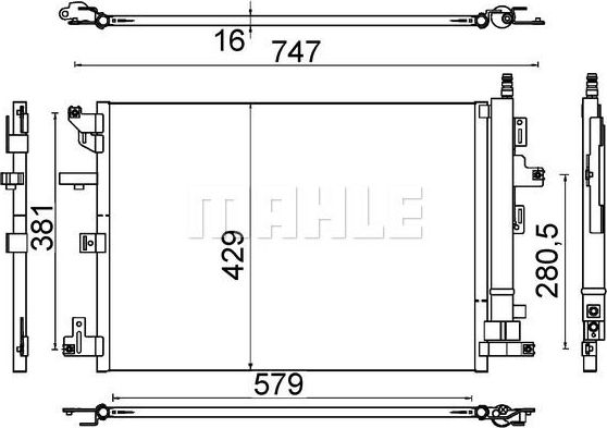 Радиатор кондиционера (конденсатор) Mahle Behr. Артикул AC 635 000S