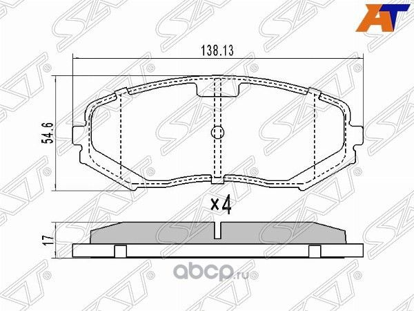 Тормозные колодки FR SUZUKI GRAND VITARA 05- (SAT). Артикул ST5220065J00