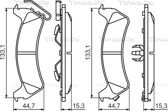 Тормозные колодки Bosch. Артикул 0 986 494 348