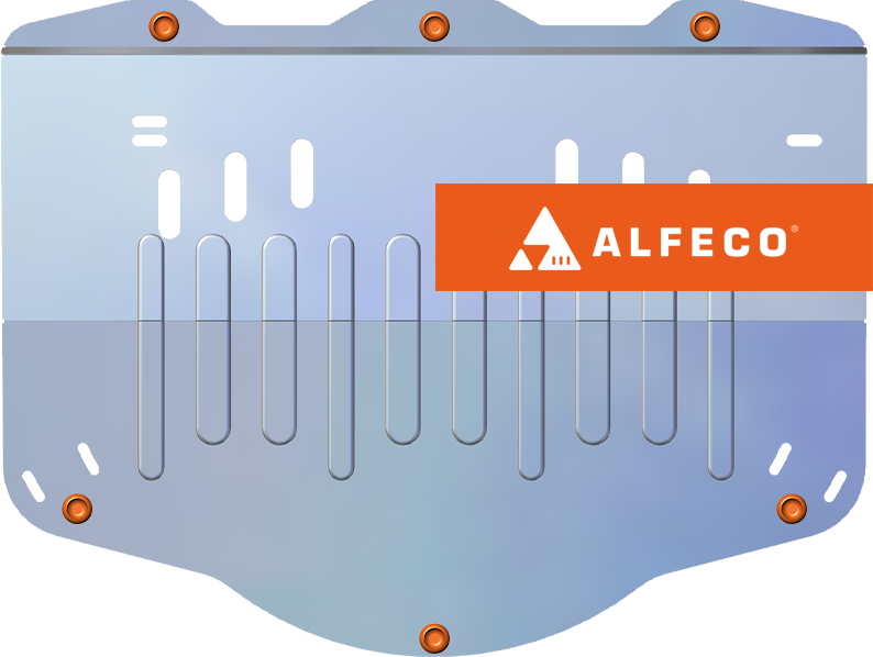Защита алюминиевая Alfeco (4 мм) для картера и МКПП Citroen C5 II 2010-2017. Артикул ALF.04.32AL4