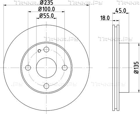 Тормозной диск Nisshinbo передний для Mazda 323 VI (BJ) 1994-1998. Артикул ND5029K