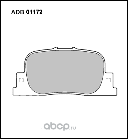 Колодки тормозные дисковые | зад | (Allied Nippon). Артикул ADB01172