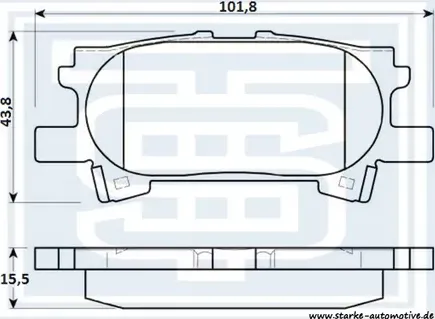 179-861_STARKE_Колодки тормозные LEXUS RX300 задние Starke. Артикул 179861