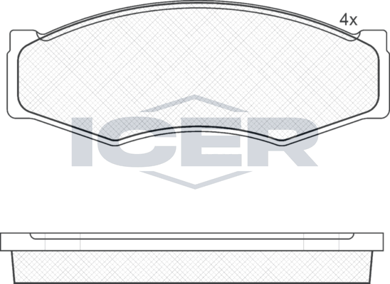 Тормозные колодки Icer. Артикул 140526