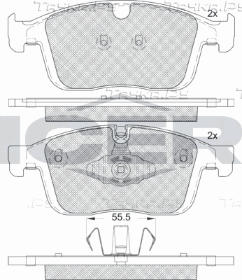 Тормозные колодки Icer передние для Volvo XC60 I 2008-2017. Артикул 182266