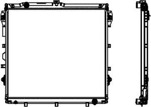 Радиатор охлаждения двигателя Sakura. Артикул 3461-8516