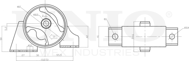 Опора двигателя (Unio). Артикул RMP-15048