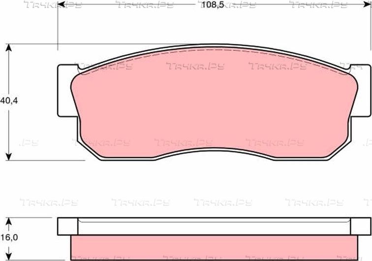 Тормозные колодки TRW. Артикул GDB288