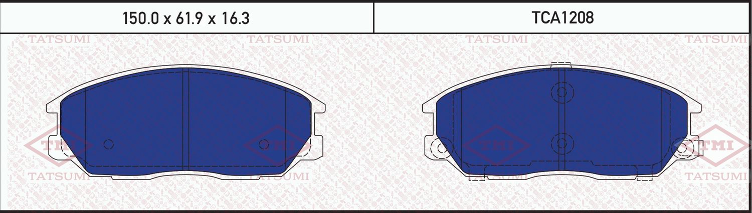 Колодки тормозные CHEVROLET CAPTIVA 06- перед. (Tatsumi). Артикул TCA1208
