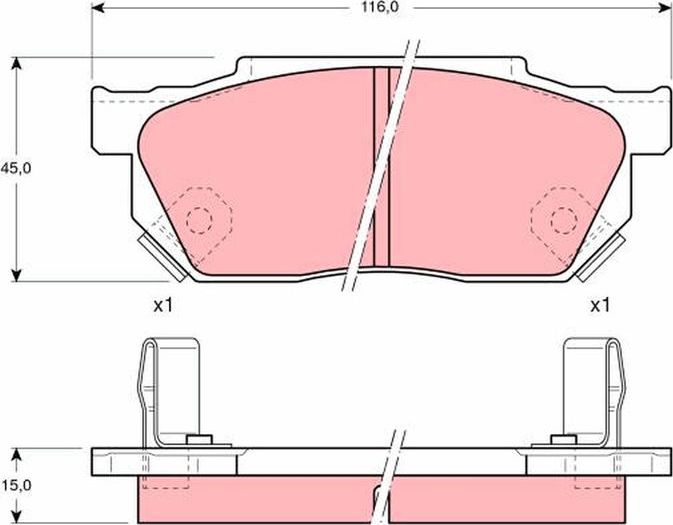 Тормозные колодки TRW. Артикул GDB325