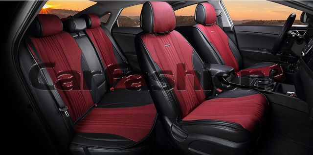 Накидки универсальные CarFashion Grand Plus для авто, цвет Черный/Красный. Артикул 21845