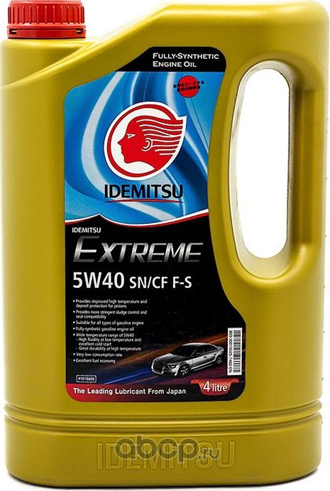 Масло моторное IDEMITSU SN CF 5W40I 4L F-S (не забудьте про масляный фильтр). Артикул 30015025746