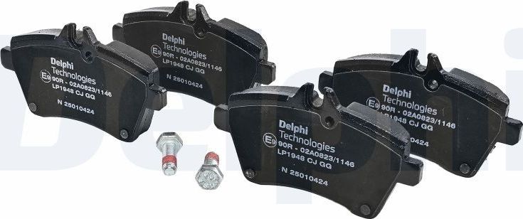 Тормозные колодки Delphi (Low-Metallic). Артикул LP1948