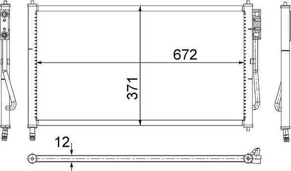 Радиатор кондиционера (конденсатор) Mahle Behr. Артикул AC 218 000S