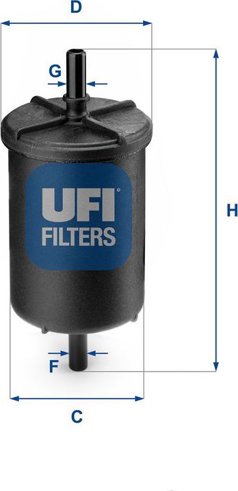 Топливный фильтр UFI для Smart Fortwo III (C453, A453) 2014-2024. Артикул 31.948.00