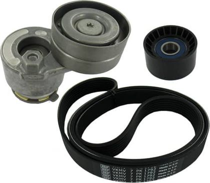 Приводной ремень поликлиновой с роликами (комплект) SKF для Nissan Terrano III (D10) 2014-2024. Артикул VKMA 36037