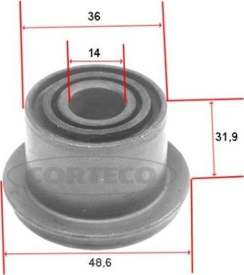 Сайлентблок переднего рычага подвески Corteco. Артикул 21652441