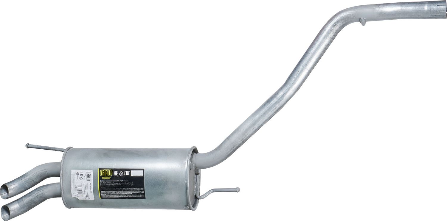 Глушитель (задняя часть) Trialli (алюминий / сталь). Артикул EMM 0408