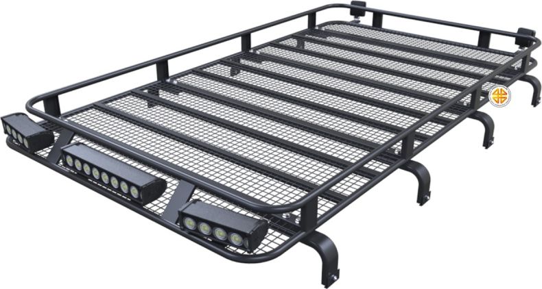 Багажник экспедиционный Podgotoffka 2800х1400х120 с сеткой и креплениями для Toyota Hiace H200 2004 – 2026. Артикул PGT-B.124.03