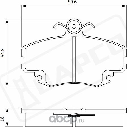 Колодки тормозные дисковые пер. LOGAN 06- SANDERO LARGUS 12- CLIO MEGA (Bapco) Bapco. Артикул BP0016