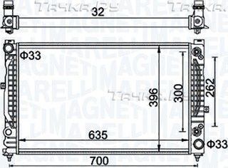 Радиатор охлаждения двигателя Magneti Marelli. Артикул 350213185500