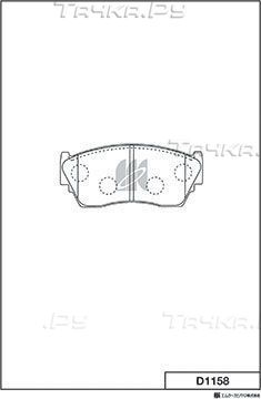 Тормозные колодки MK Kashiyama передние для BMW 3 IV (E46) 2000-2006. Артикул D1158