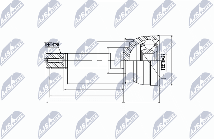 Шрус внутренний (граната) NTY. Артикул NPZ-NS-040