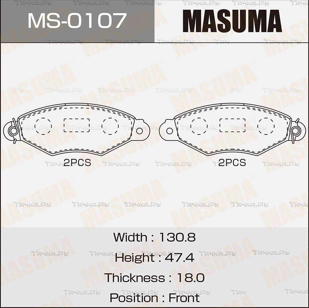 Тормозные колодки Masuma. Артикул MS-0107