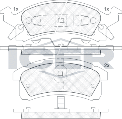 Тормозные колодки Icer для Buick Skylark IX 1992-1999. Артикул 181412
