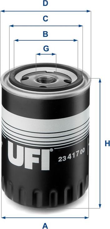 Масляный фильтр UFI. Артикул 23.417.00