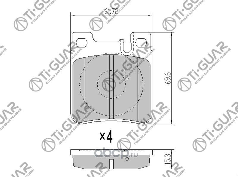 Тормозные колодки (TI-Guar). Артикул TG1123