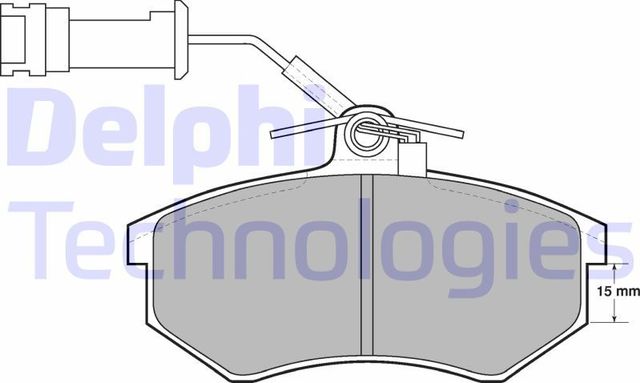 Тормозные колодки Delphi (Low-Metallic) передние для Chery Amulet (A15) I 2010-2014. Артикул LP444