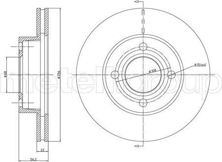 Тормозной диск Trusting передний для Audi Coupe II (B3) 1988-1992. Артикул DF904