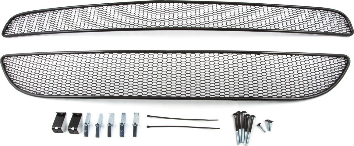 Сетка Arbori на решётку бампера, черная 20 мм (сота) для Kia Sorento I рестайлинг 2006-2010. Артикул 01-301216-201