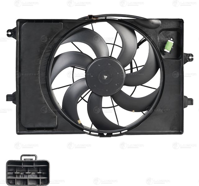 Вентилятор радиатора двигателя Luzar для Hyundai Creta II 2021-2026. Артикул LFK 0821