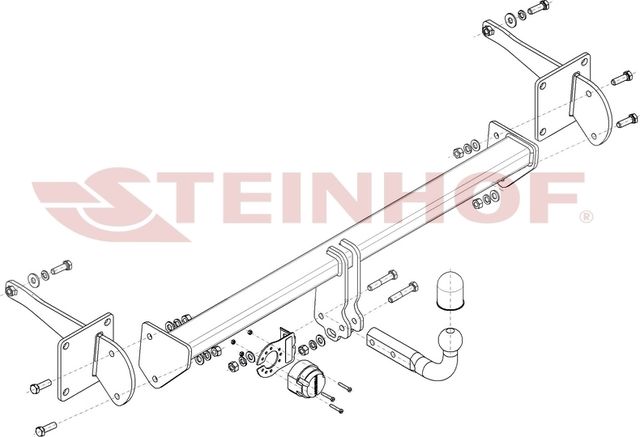 Фаркоп Steinhof для Volkswagen Caddy V 2020-2026. Артикул V-078