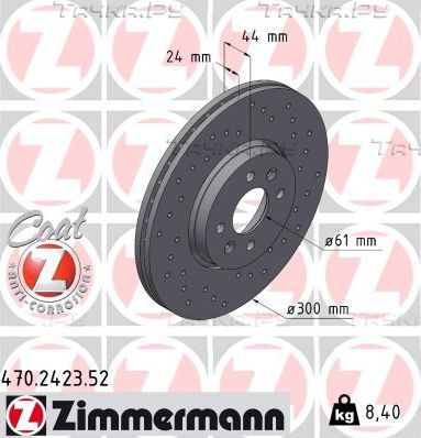 Тормозной диск Zimmermann SPORT Z. Артикул 470.2423.52