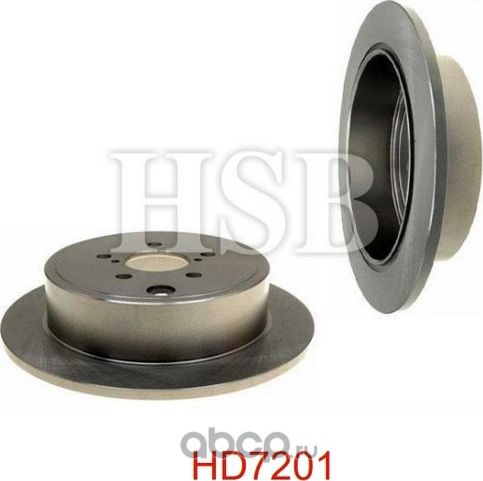 Диск тормозной задний SUBARU  FORESTER 2.0/2.5 08->, IMPREZA 2.0 08->, LEGACY V (HSB). Артикул HD7201