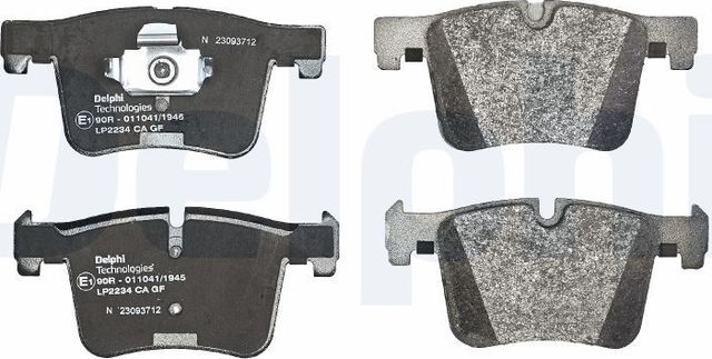 Тормозные колодки Delphi (Low-Metallic) передние для BMW 2 F22 2012-2026. Артикул LP2234