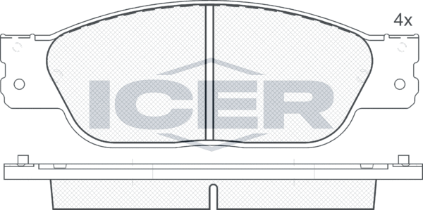 Тормозные колодки Icer передние для Jaguar S-Type I 2002-2007. Артикул 181545