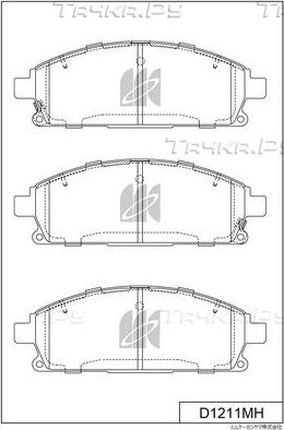 Тормозные колодки MK Kashiyama передние для Acura MDX II 2006-2013. Артикул D1211MH