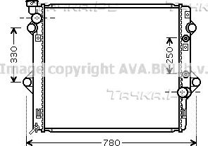 Радиатор охлаждения двигателя AVA. Артикул TOA2478