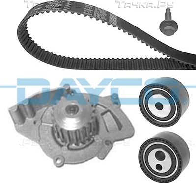 Помпа (водяной насос) с комплектом ремня ГРМ Dayco для Fiat Scudo II 2007-2016. Артикул KTBWP5900