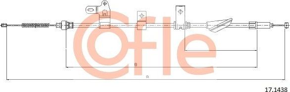Трос ручника (тросик ручного тормоза) Cofle. Артикул 92.17.1438