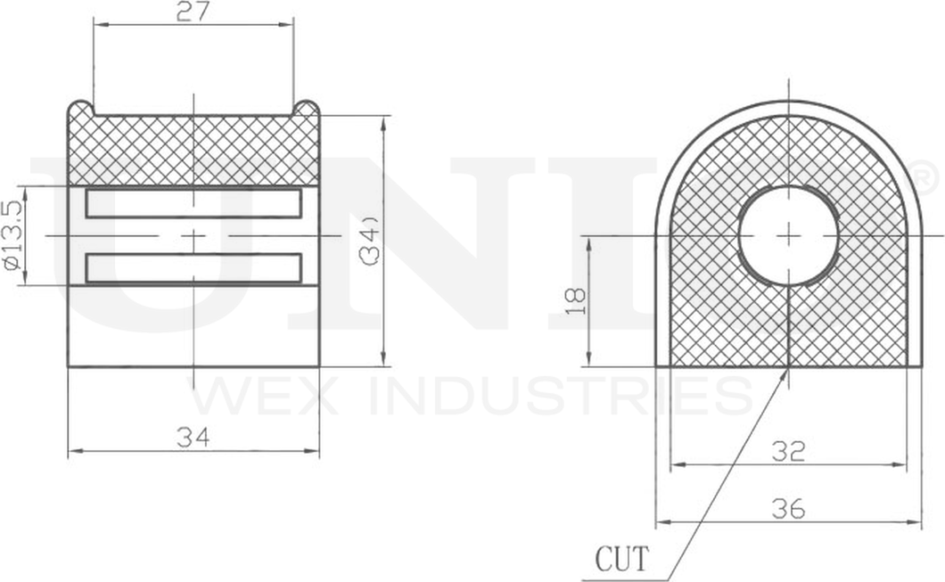 Втулка стабилизатора (Unio). Артикул RMP-10068