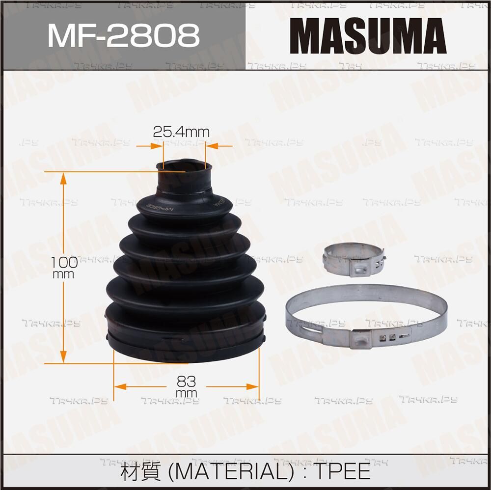 Пыльник ШРУСа внутренний Masuma передний левый для Toyota RAV4 II (XA20) 2000-2005. Артикул MF-2808