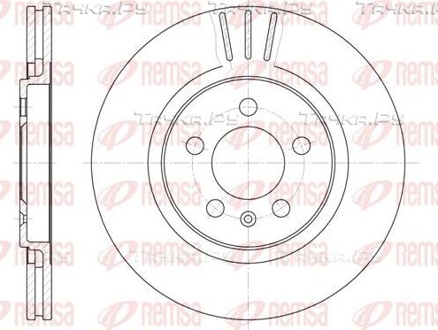 Тормозной диск Remsa передний для SEAT Toledo I 1993-1999. Артикул 6293.10
